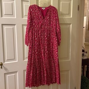 Olivia James size S Pink and White Patterned Dress